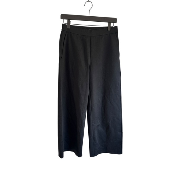 Eileen Fisher Tencel Ponte Cropped Wide-Leg Pant XS Black - Picture 2 of 7